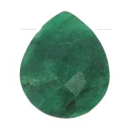 Perle goccie sfaccetta - briolette piatta12x10mm pietra gemma -Imitazione smeraldo