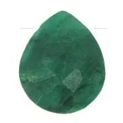 Perle goccie sfaccetta - briolette piatta12x10mm pietra gemma -Imitazione smeraldo
