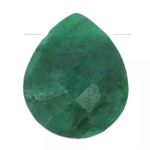 Perle goccie sfaccetta - briolette piatta12x10mm pietra gemma -Imitazione smeraldo