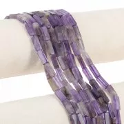Perle tubi in pietra gemma 13x4 mm - Ametista x40cm