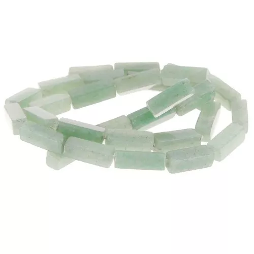 Perle tubi in pietra gemma 13x4 mm - Avventurina x40cm