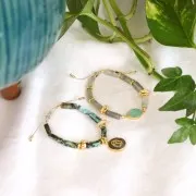 Perle tubi in pietra gemma 13x4 mm -Diaspro rosa x40cm