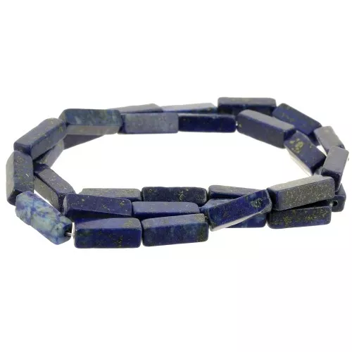 Perle tubi in pietra gemma 13x4 mm - Lapis lazzuli x39cm