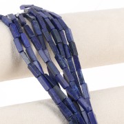 Perle tubi in pietra gemma 13x4 mm - Lapis lazzuli x39cm