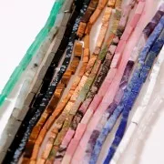 Perle tubi in pietra gemma 13x4 mm - Labradorite x40cm