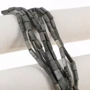 Perle tubi in pietra gemma 13x4 mm - Pirite x40cm