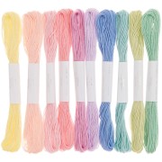 Assortimento di 10 Fili da ricamo 100% coton - Rico Design - crema gelato x1|raw }}