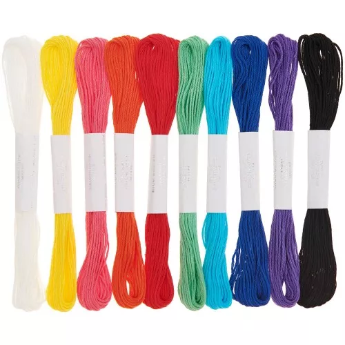 Assortimento di 10 Fili da ricamo 100% coton - Rico Design - Arcobalenox1