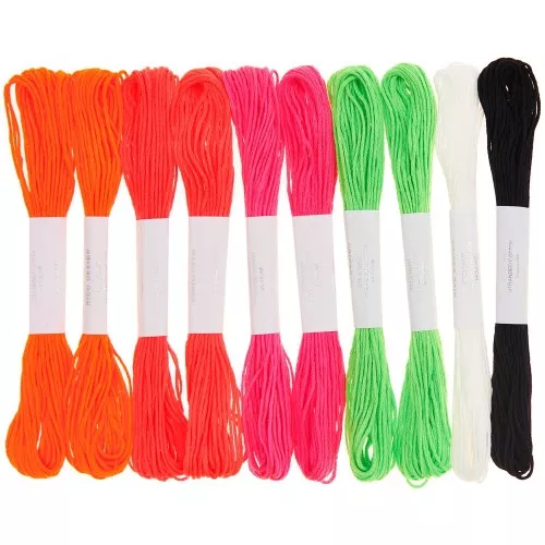 Assortimento di 10 Fili da ricamo - Rico Design - Fluo x1