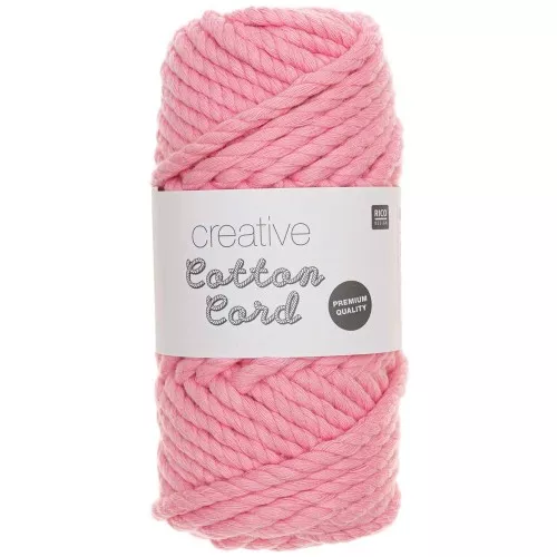Bobina di corda in cotone per macramè 6mm Creative Cotton Cord Rosa x25m