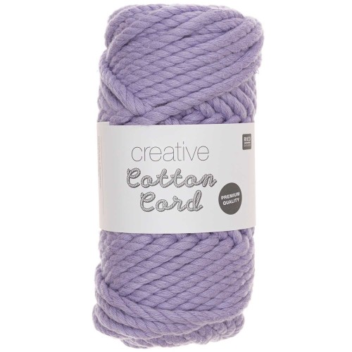 Bobina di corda in cotone per macramè 6mm Creative Cotton Cord Lillà x25m