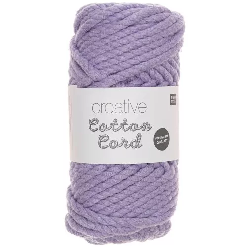 Bobina di corda in cotone per macramè 6mm Creative Cotton Cord Lillà x25m