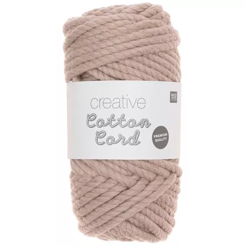 Bobina di corda in cotone per macramè 6mm Creative Cotton Cord Bruno chiaro x25m