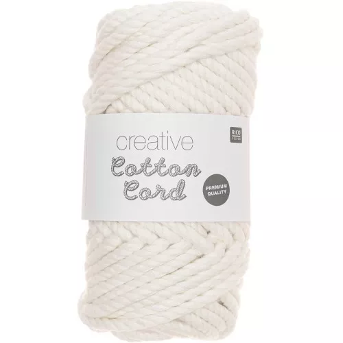 Bobina di corda in cotone per macramè 5mm Creative Cotton Cord Crema x25m