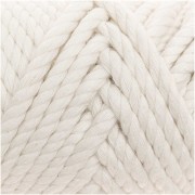 Bobina di corda in cotone per macramè 5mm Creative Cotton Cord Crema x25m