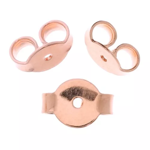 Farfalline - per orecchini a perno 7x5 mm - Dorato rose x10