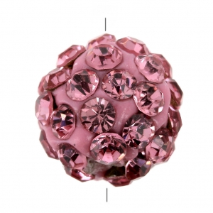 Tonda plastilina strass mm.  8 Light Rose x1