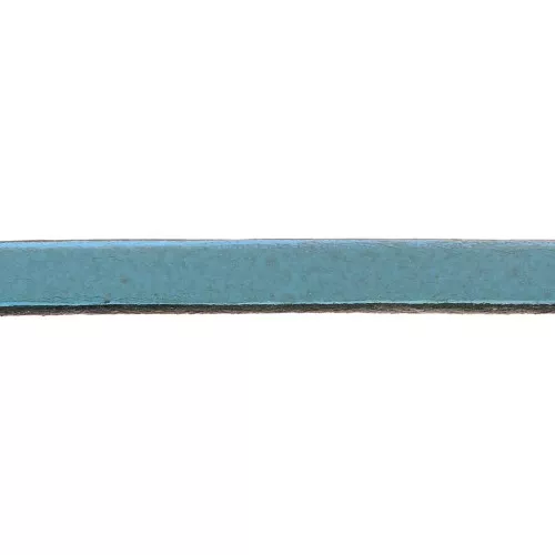 Laccetto cuoio mm. 5x2 Blu Pavone x30cm