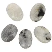 Cabochon ovale inciso scarabeo 25x18 mm in pietra gemma - Labradorite x1