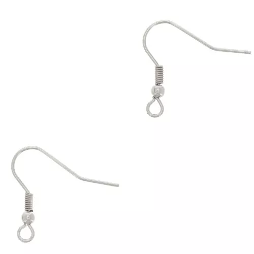 Ganci palline per orecchini mm. 20 Acciaio inox x12