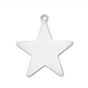 Ciondolo stella smaltato époxy mm. 21 Bianco x1