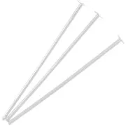 Chiodino con testa piatta mm. 25x0,7 sottile argentato x1000