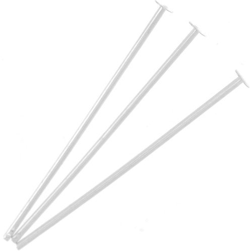 Chiodino con testa piatta mm. 25x0,7 sottile argentato x1000