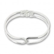 Base per bracciale da decorare mm. 65x53 argentato x1|raw }}