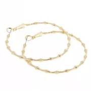 Orecchini cerchio effetto bambù 50 mm - Dorato x2