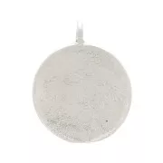 Ciondolo tondo 18x15 mm - Sole - Placcatura argento antico x1