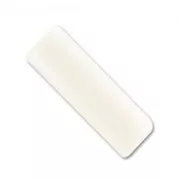 Perla cilindrica decorata 25x9 mm bianche x5