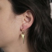 Orecchini a cerchio con pallina 16 mm -Acciaio inossidabile 304L dorato x2