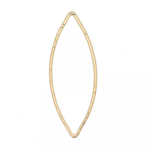 Anello di montaggio e tessitura navetta 19x7 mm - Placcato oro 3 micron