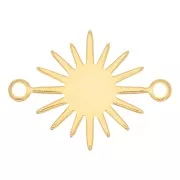 Distanziatore sole 2 anelli 13 mm - Dorato con oro fine x1