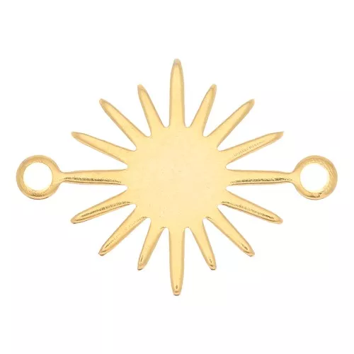 Distanziatore sole 2 anelli 13 mm - Dorato con oro fine x1