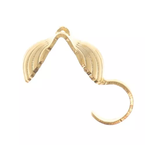 Coprinodo conchiglia 5 mm - Dorato con oro fine x6