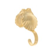 Coprinodo conchiglia 5 mm - Dorato con oro fine x6