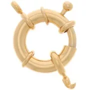 Chiusura anello a molla 19 mm - Dorato con oro fine x1