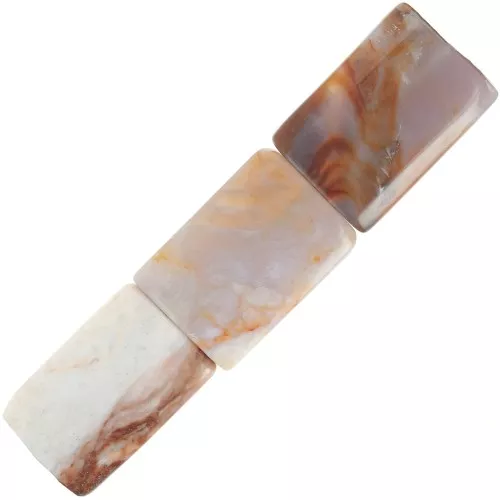 Perlina Manchurian Agate rettangolo mm. 34x24 x1