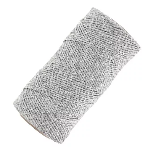 Filo cerato metallico Linhasita per macramè 1.4 mm Argentato (Prata) x130m