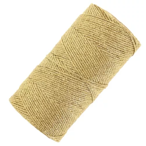 Filo cerato metallico Linhasita per macramè 1.4 mm Dorato (Ouro) x130m