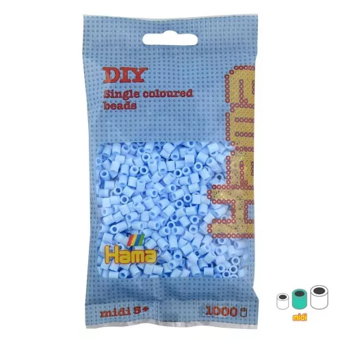 Perle da stirare Hama MIDI 5 mm Blu ghiacciaio (n°97) x1000