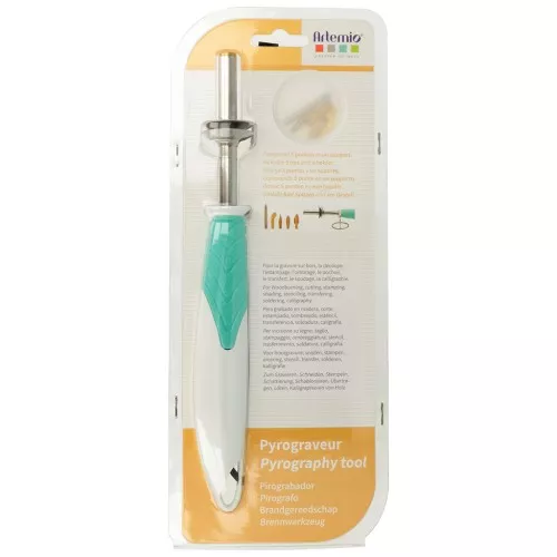 Pirografo bicolore per decorare legno Artemio + 5 punte x1