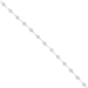 Catena maglia creativa fiori 4.5 mm 3 mm Argentato x50cm|raw }}