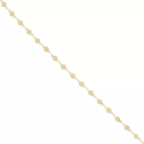 Catena maglia creativa fiori 4.5 mm 3 mm Dorato x50cm