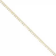 Catena maglia rombo con piccole nappe tonde 5.7 mm Dorato x50cm