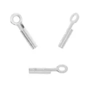 Chiudicordoncino mm. 0.5 Placcatura argento fino x20