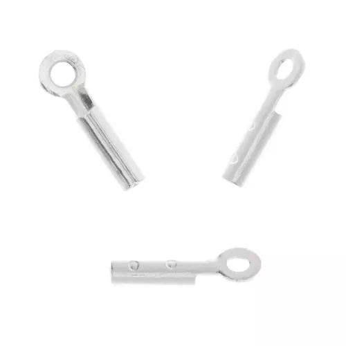 Chiudicordoncino mm. 0.5 Placcatura argento fino x20