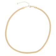 Girocollo maglia specchio 5 mm - Acciaio inossidabile Dorato 304 x49cm|raw }}