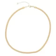 Girocollo maglia specchio 5 mm - Acciaio inossidabile Dorato 304 x49cm